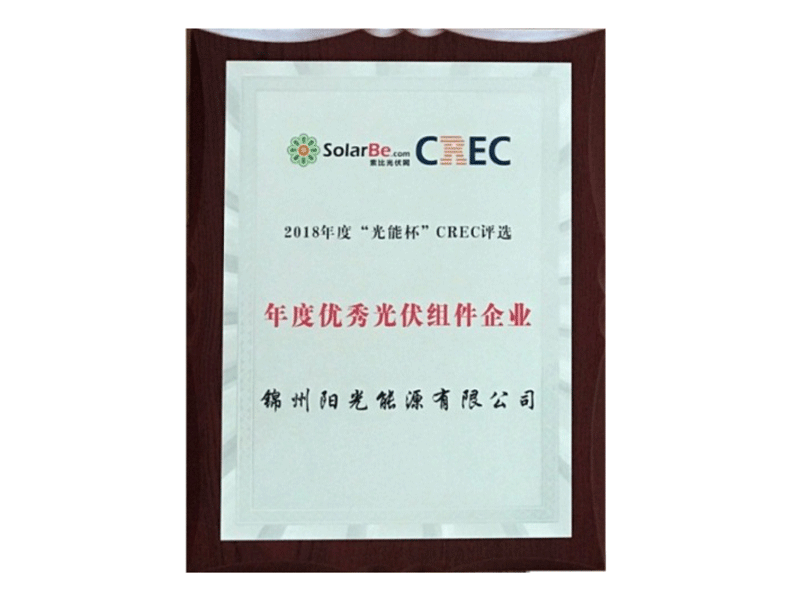 年度優(yōu)秀光伏組件企業(yè)